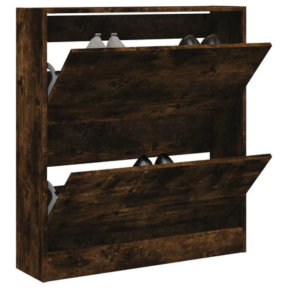 Shoe Cabinet 80x21x87.5 cm Engineered Wood Smoked oak