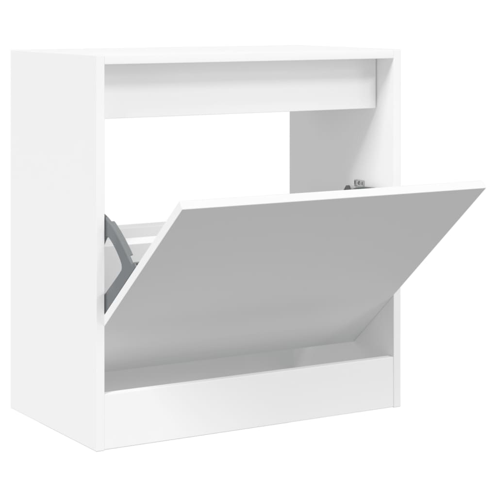 Shoe Cabinet 60x34x63.5 cm Engineered Wood White 63.5 cm
