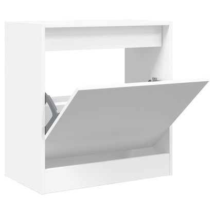 Shoe Cabinet 60x34x63.5 cm Engineered Wood White 63.5 cm
