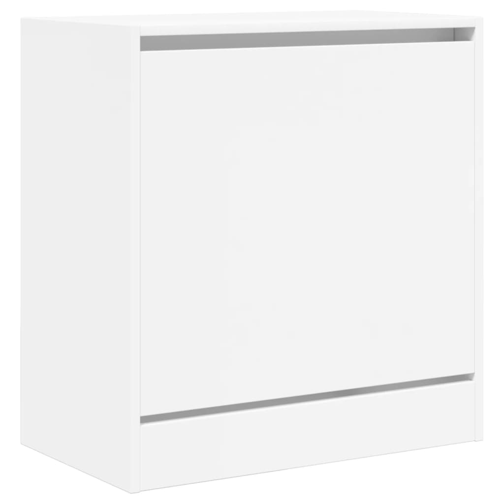 Shoe Cabinet 60x34x63.5 cm Engineered Wood White 63.5 cm