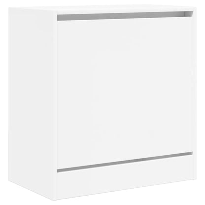 Shoe Cabinet 60x34x63.5 cm Engineered Wood White 63.5 cm