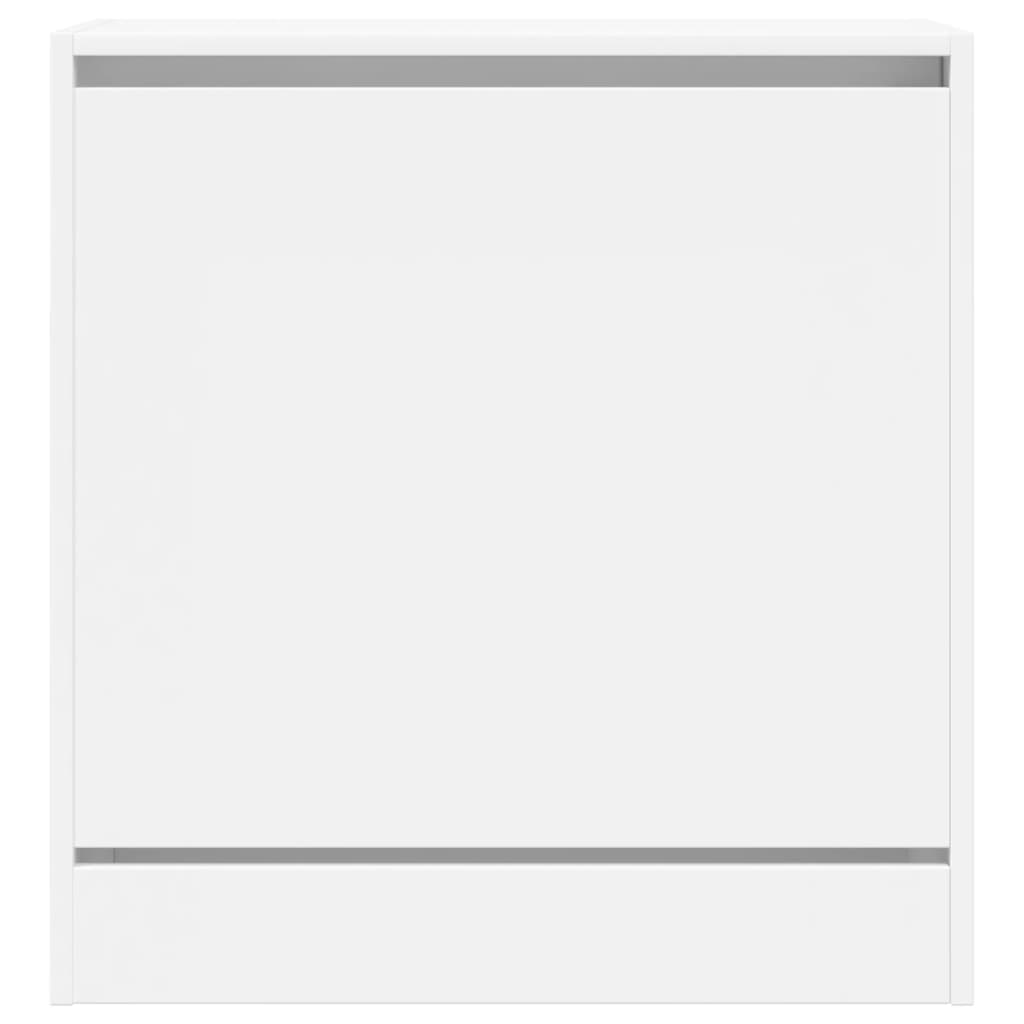 Shoe Cabinet 60x34x63.5 cm Engineered Wood White 63.5 cm