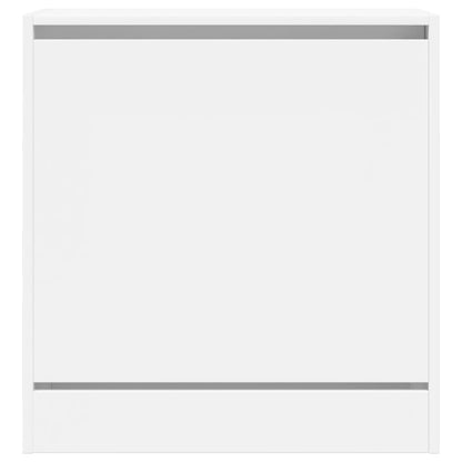 Shoe Cabinet 60x34x63.5 cm Engineered Wood White 63.5 cm