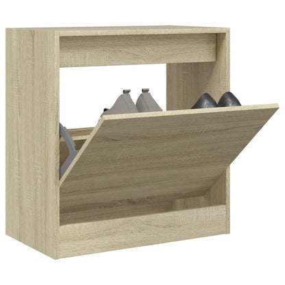 Shoe Cabinet 60x34x63.5 cm Engineered Wood Sonoma oak 63.5 cm