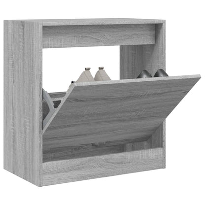 Shoe Cabinet 60x34x63.5 cm Engineered Wood Grey sonoma 63.5 cm
