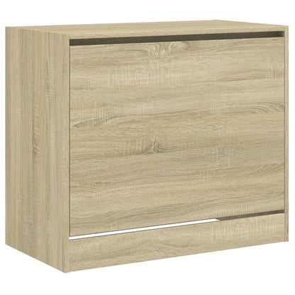 Shoe Cabinet with 2 Flip-Drawers Width 80 cm Depth 42 cm Sonoma oak 69 cm