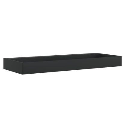 vidaXL Wash Basin 120x46x11 cm Mineral Cast/Marble Cast Matt Black 2