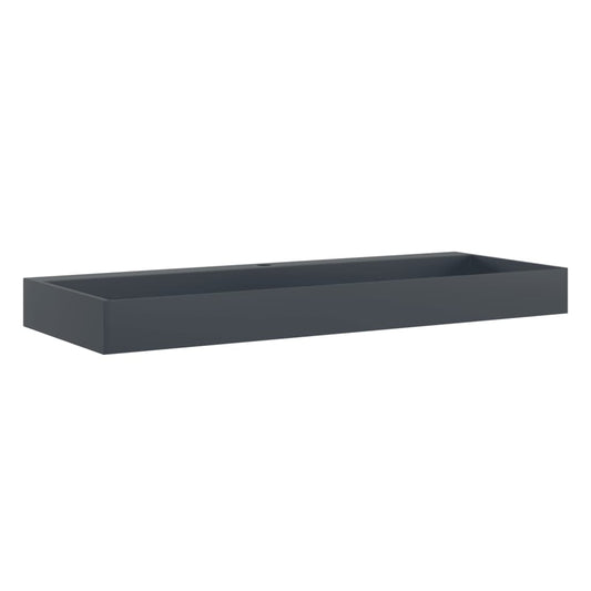 vidaXL Wash Basin 120x46x11 cm Mineral Cast/Marble Cast Anthracite 2
