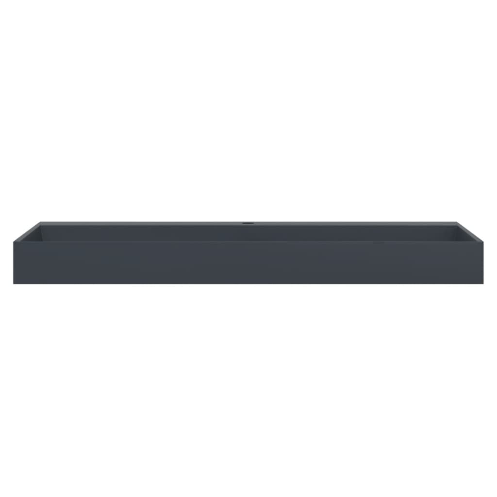 vidaXL Wash Basin 120x46x11 cm Mineral Cast/Marble Cast Anthracite 4