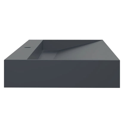 vidaXL Wash Basin 120x46x11 cm Mineral Cast/Marble Cast Anthracite 5