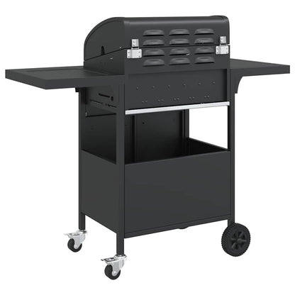 vidaXL Gas BBQ Grill with 4 Burners Black Powder-coated Steel 5