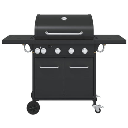 vidaXL Gas BBQ Grill with 5 Burners Black Powder-coated Steel 3