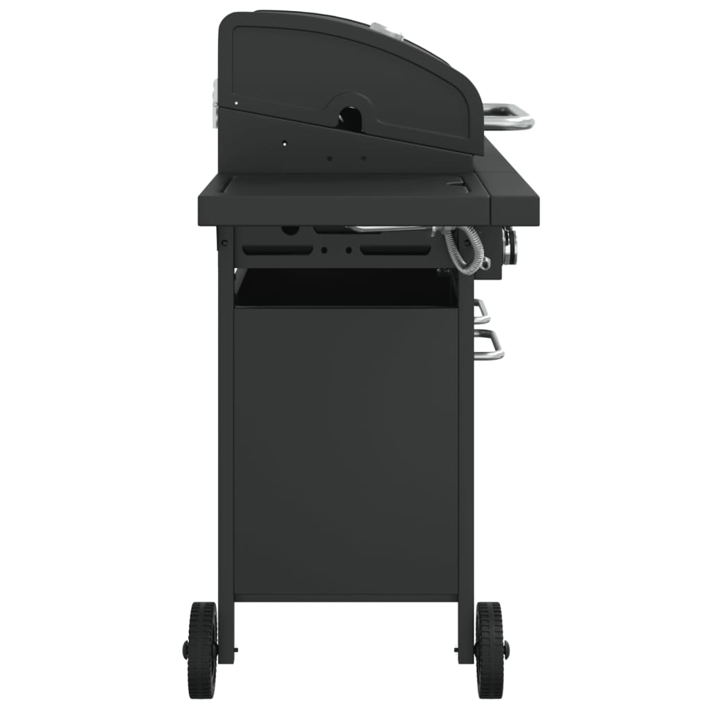 vidaXL Gas BBQ Grill with 5 Burners Black Powder-coated Steel 5