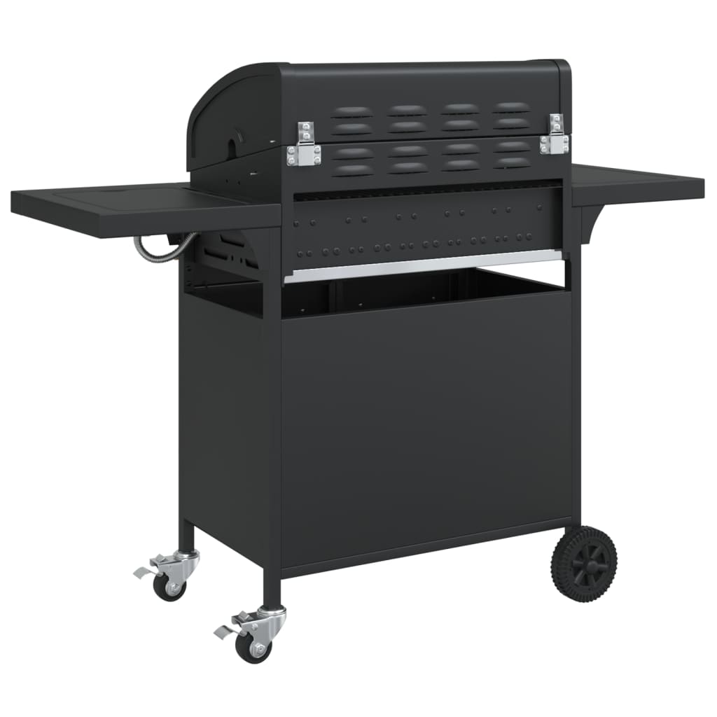 vidaXL Gas BBQ Grill with 5 Burners Black Powder-coated Steel 4