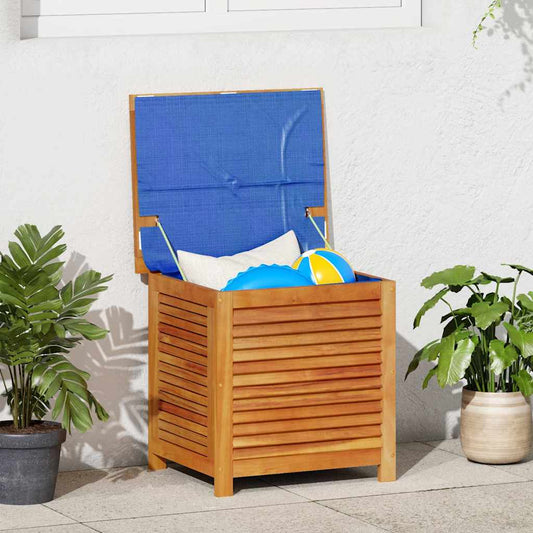 Garden Storage Box with Louver Solid Wood Acacia 60 x 50 x 56 cm