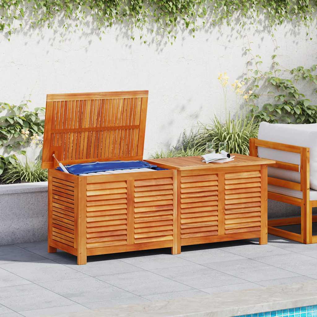 vidaXL Garden Storage Box with Louver 150x50x56 cm Solid Wood Acacia 3