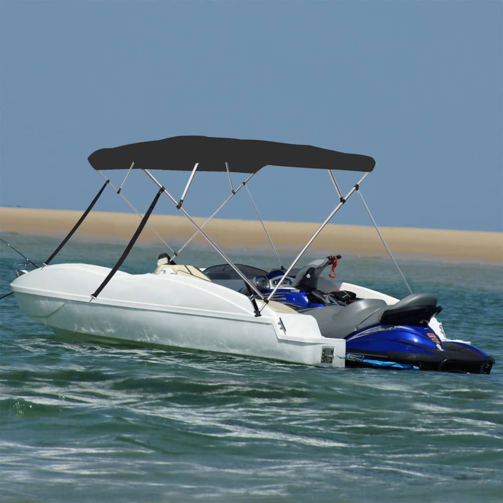 vidaXL 4-bow Bimini Top Black 243x210x137 cm 1