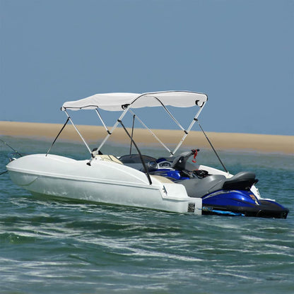 vidaXL 3-bow Bimini Top with Sidewalls without mesh White