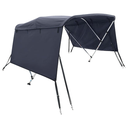 3-bow Bimini Top with Sidewalls without mesh Blue 183 x (185-198) x 137 cm