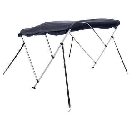 3-bow Bimini Top with Sidewalls without mesh Blue 183 x (185-198) x 137 cm