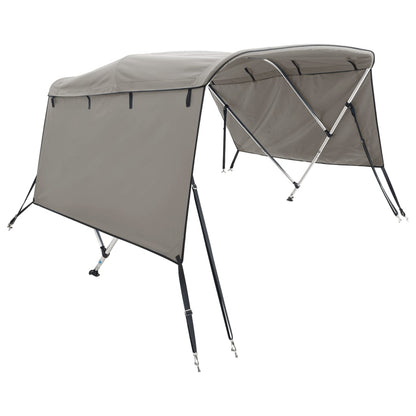 3-bow Bimini Top with Sidewalls without mesh Anthracite grey 183 x (185-198) x 137 cm