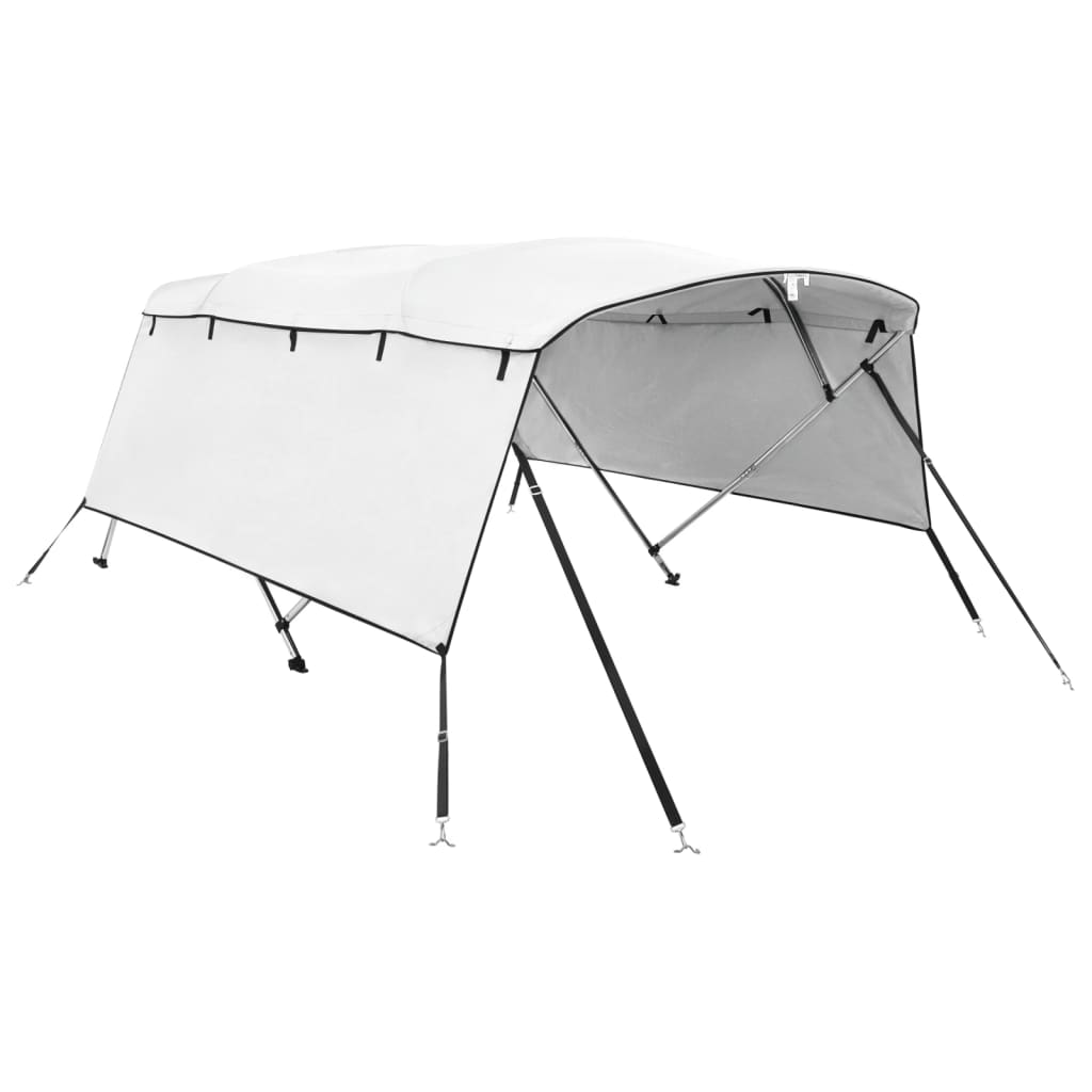 vidaXL 4-bow Bimini Top with Sidewalls 243x(170-182)x137 cm 2