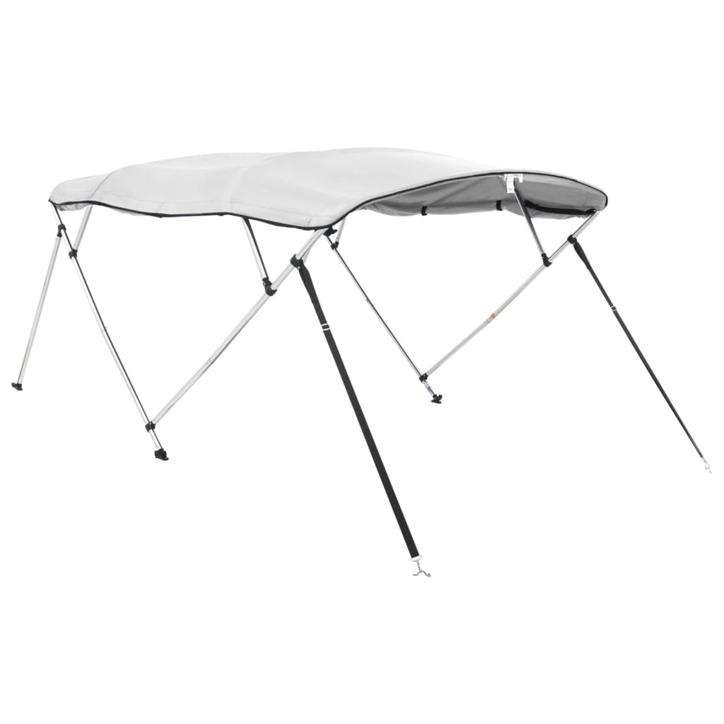3-bow Bimini Top with Sidewalls without mesh White 243 x (185-198) x 137 cm