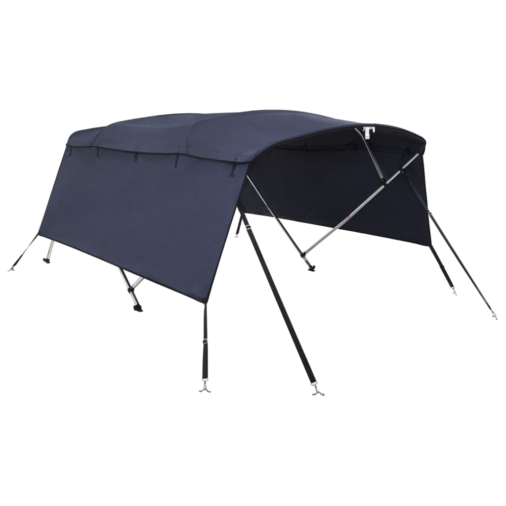 vidaXL 4-bow Bimini Top with Sidewalls 243x(200-213)x137 cm 2