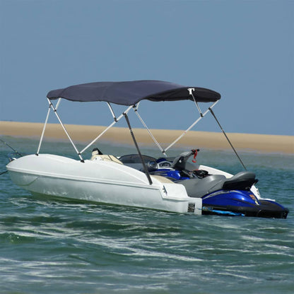 vidaXL 4-bow Bimini Top with Sidewalls 243x(200-213)x137 cm 1