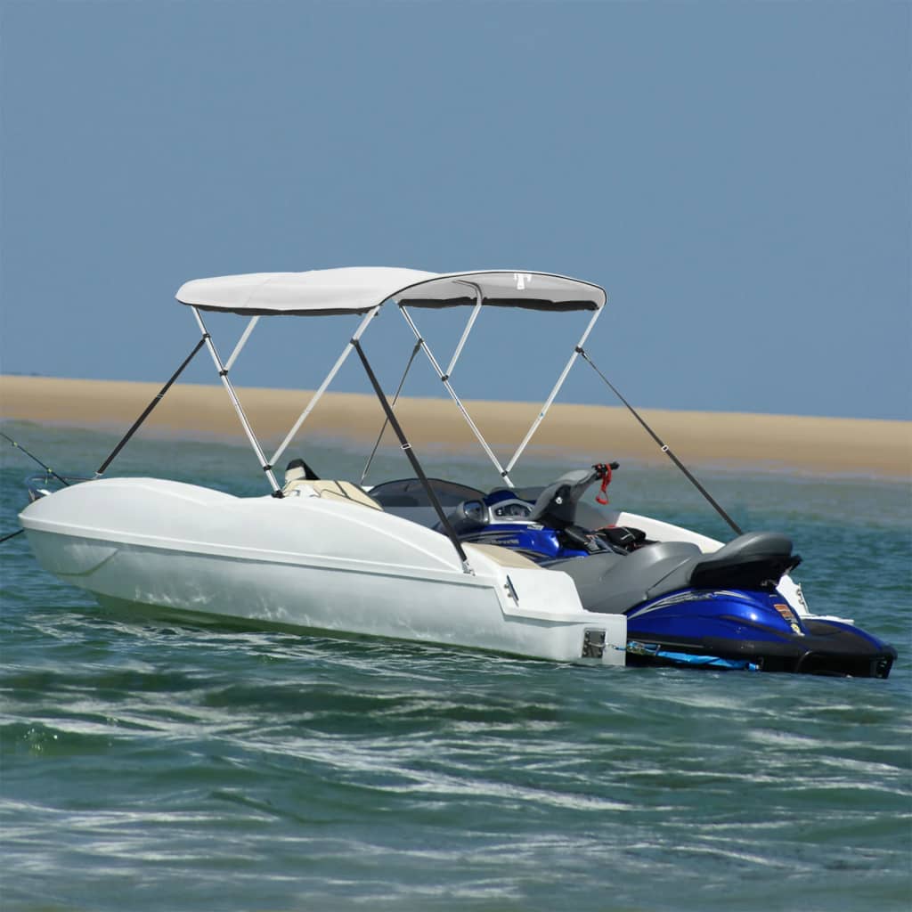 3-bow Bimini Top Sidewalls with mesh White 183 x (185-198) x 137 cm