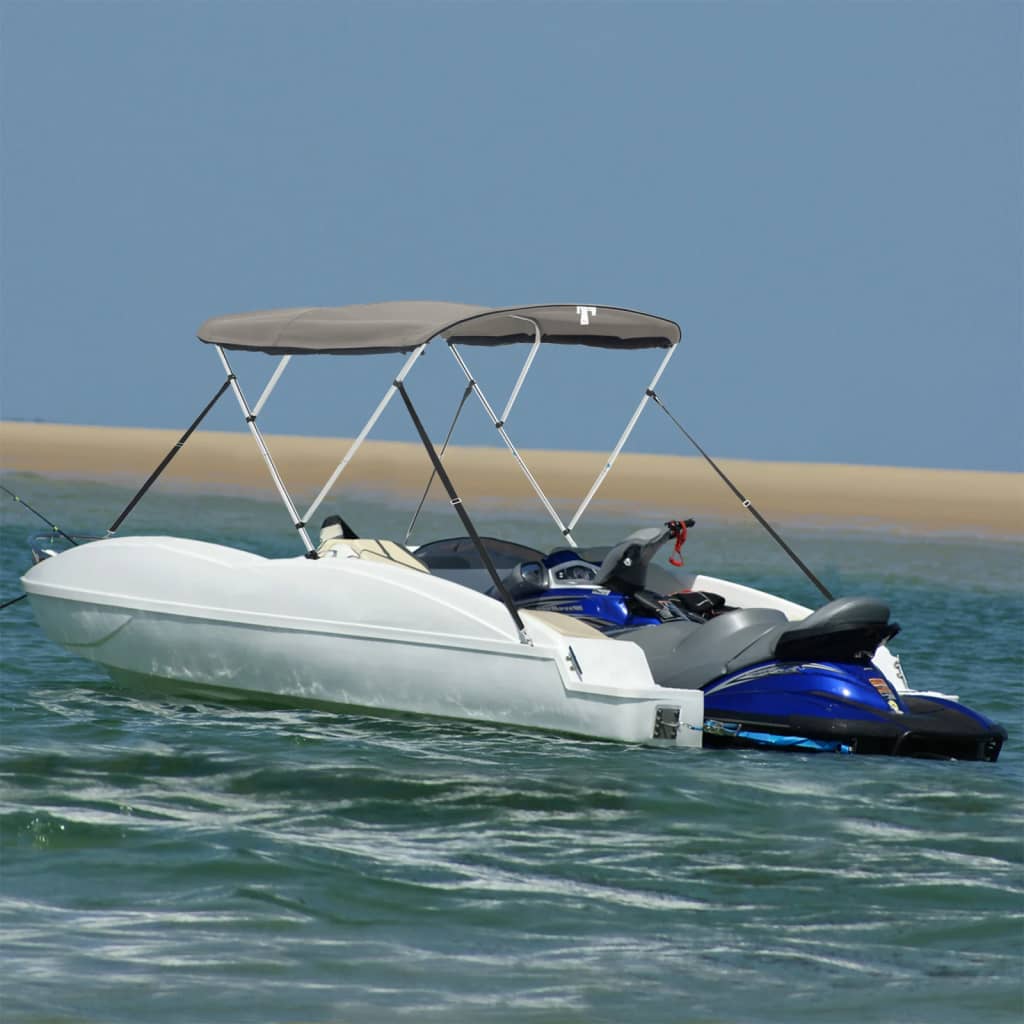 3-bow Bimini Top Sidewalls with mesh Anthracite Grey 183 x (154-167) x 137 cm