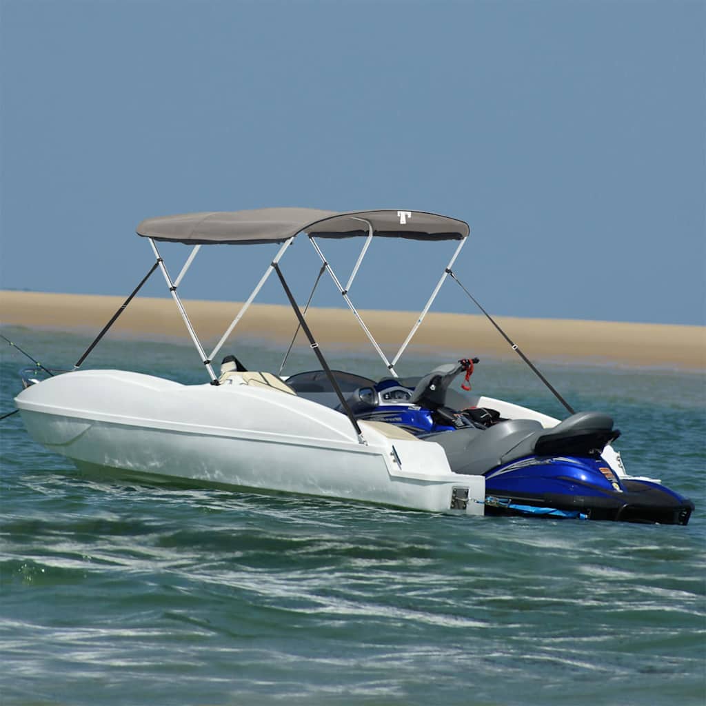 3-bow Bimini Top Sidewalls with mesh Anthracite Grey 183 x (185-198) x 137 cm