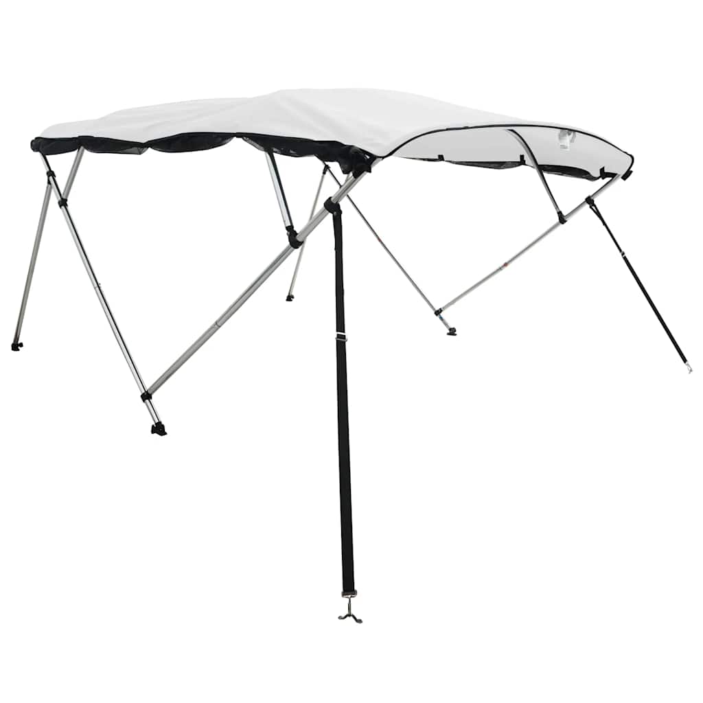 vidaXL 4-bow Bimini Top with Mesh Sidewalls 243x(230-244)x137 cm 3