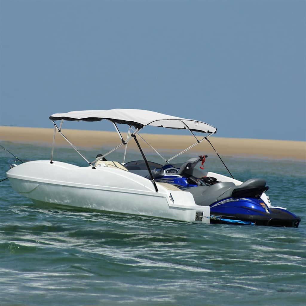 vidaXL 4-bow Bimini Top with Mesh Sidewalls 243x(230-244)x137 cm 1
