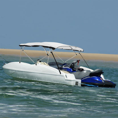 vidaXL 4-bow Bimini Top with Mesh Sidewalls 243x(230-244)x137 cm 1