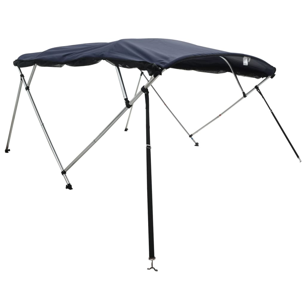 vidaXL 4-bow Bimini Top with Mesh Sidewalls 243x(170-182)x137 cm 3