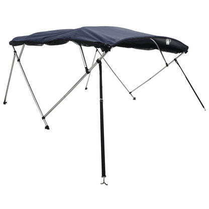 vidaXL 4-bow Bimini Top with Mesh Sidewalls 243x(185-198)x137 cm 3