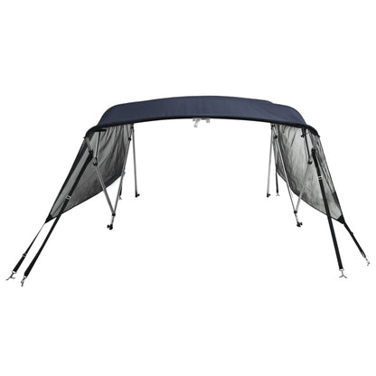 vidaXL 4-bow Bimini Top with Mesh Sidewalls 243x(185-198)x137 cm 4