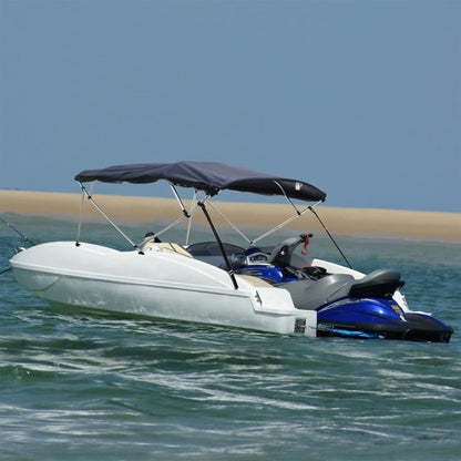 vidaXL 4-bow Bimini Top with Mesh Sidewalls 243x(230-244)x137 cm 1