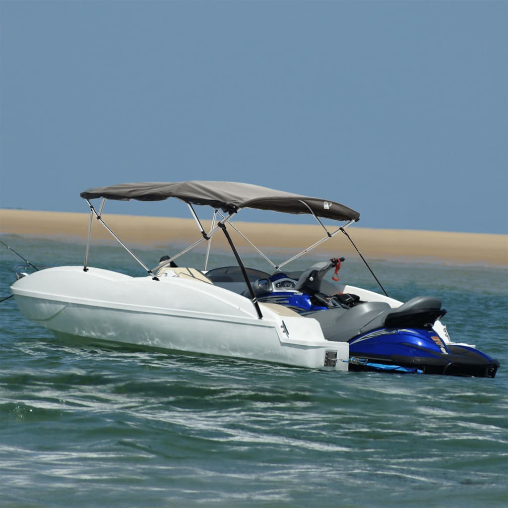 3-bow Bimini Top Sidewalls with mesh Anthracite Grey 243 x (170-182) x 137 cm