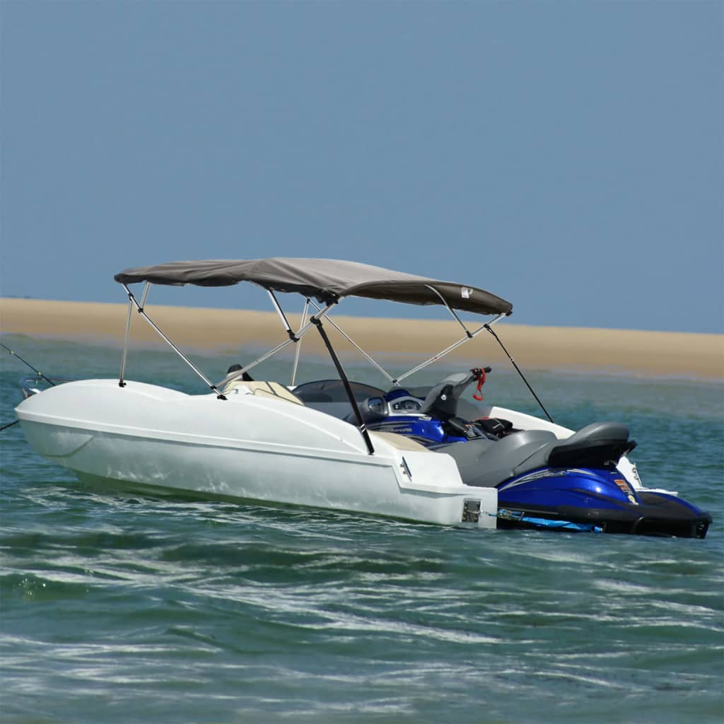vidaXL 4-bow Bimini Top with Mesh Sidewalls 243x(230-244)x137 cm 1