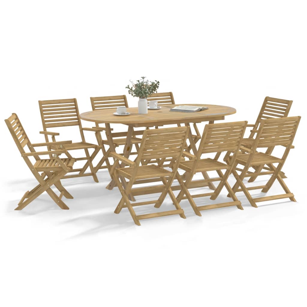 vidaXL Folding Chairs 6 pcs 54,5x61,5x86,5 cm Solid Wood Acacia 1