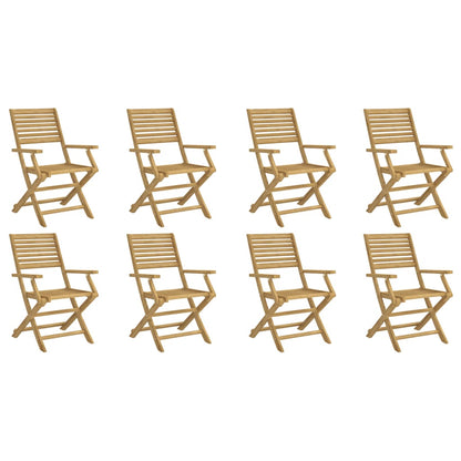 vidaXL Folding Chairs 8 pcs 54,5x61,5x86,5 cm Solid Wood Acacia 2
