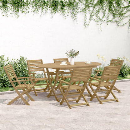 vidaXL Folding Chairs 8 pcs 54,5x61,5x86,5 cm Solid Wood Acacia 3