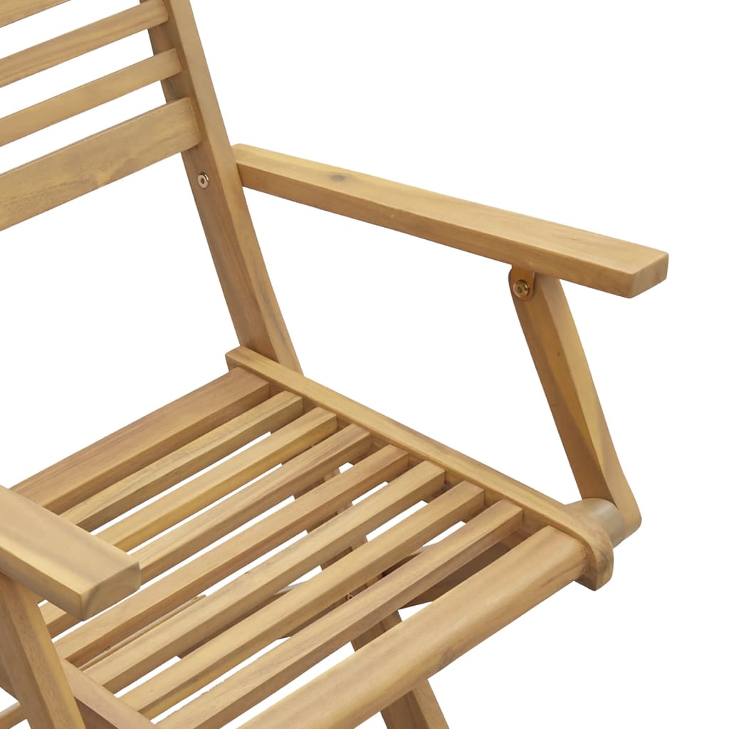 vidaXL Folding Chairs 8 pcs 54,5x61,5x86,5 cm Solid Wood Acacia 6