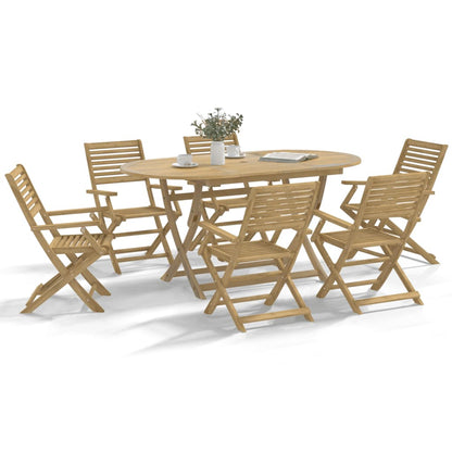vidaXL Folding Chairs 8 pcs 54,5x61,5x86,5 cm Solid Wood Acacia 1