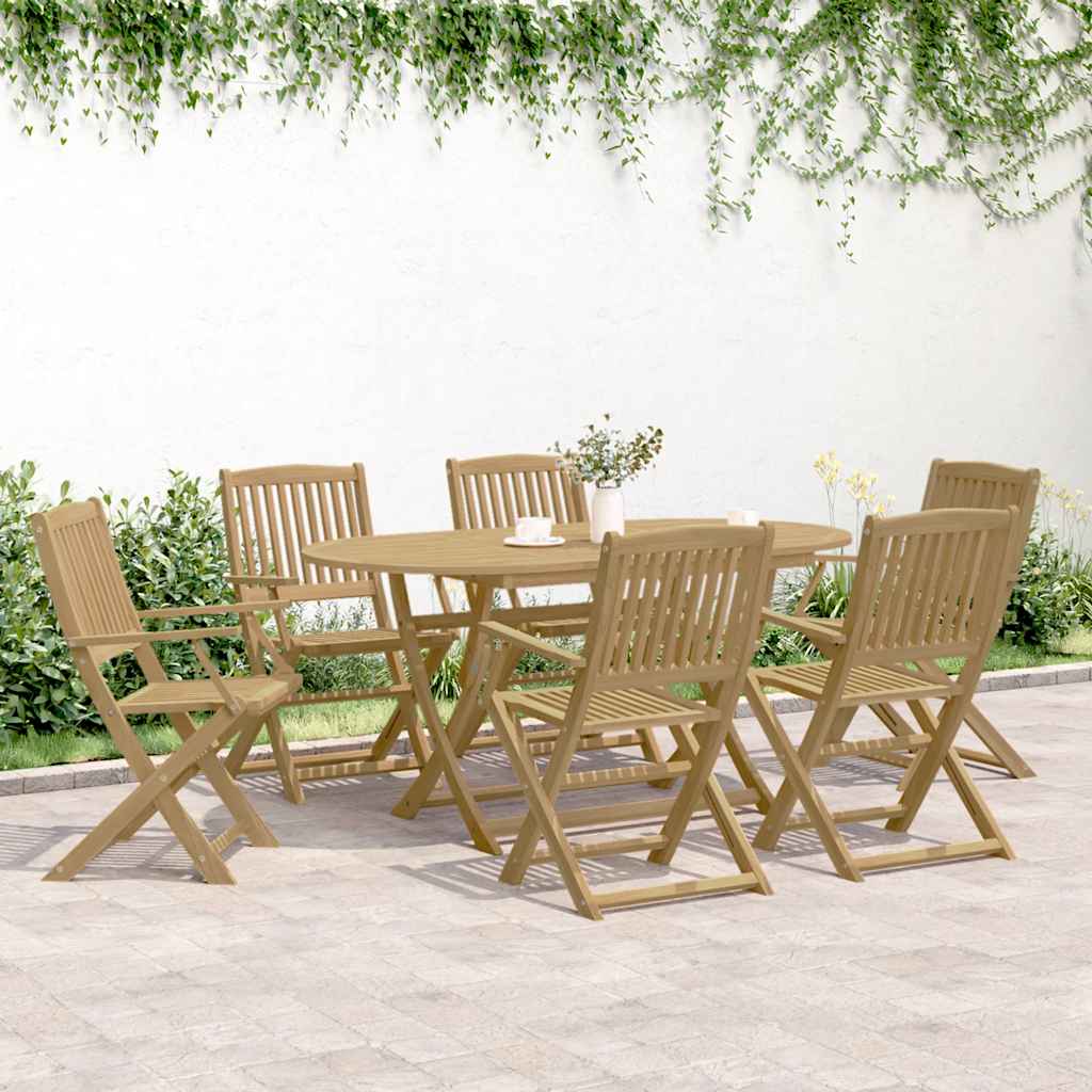 Folding Chairs Solid Acacia Wood With armrest 6