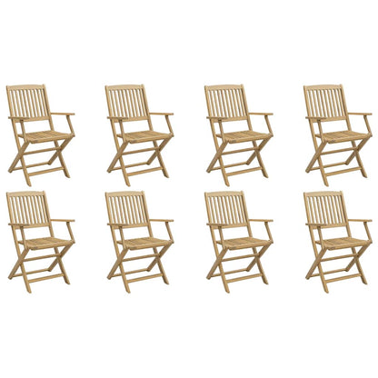 vidaXL Folding Chairs 8 pcs 54,5x58x90 cm Solid Wood Acacia 2