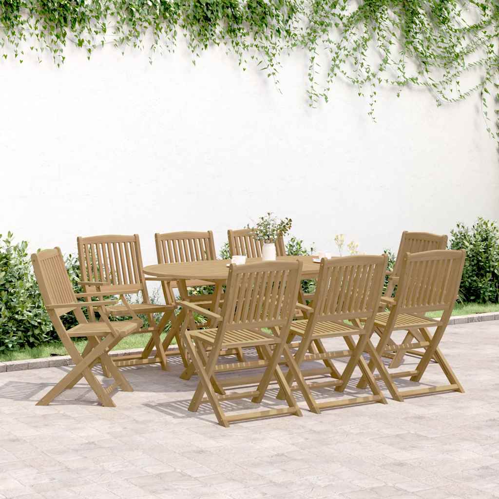 vidaXL Folding Chairs 8 pcs 54,5x58x90 cm Solid Wood Acacia 3