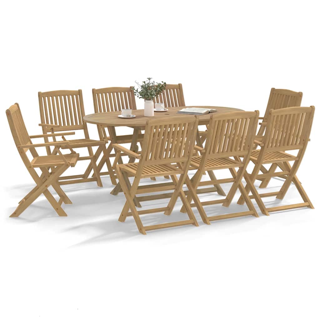 vidaXL Folding Chairs 8 pcs 54,5x58x90 cm Solid Wood Acacia 1